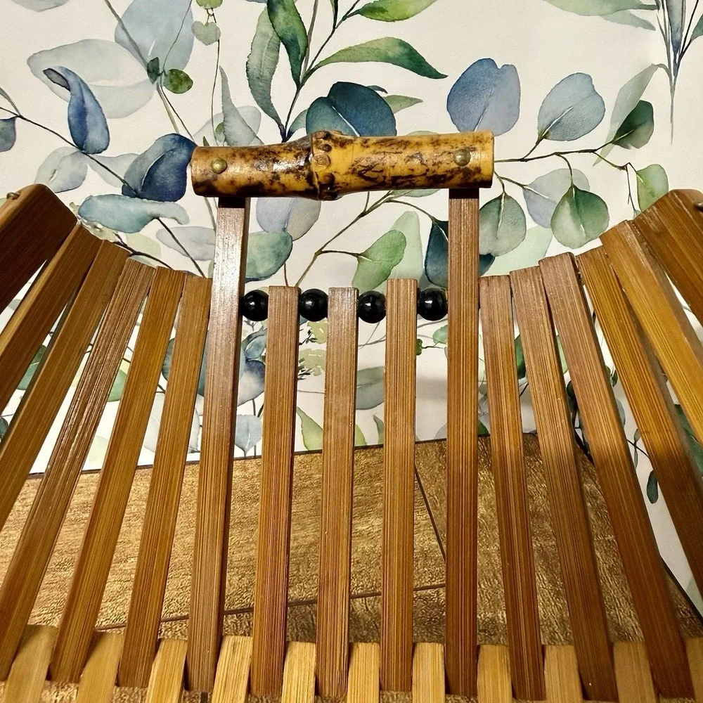 Vintage Mid Century Modern Wood Slatted  11